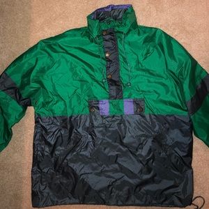 Retro Green Windbreaker